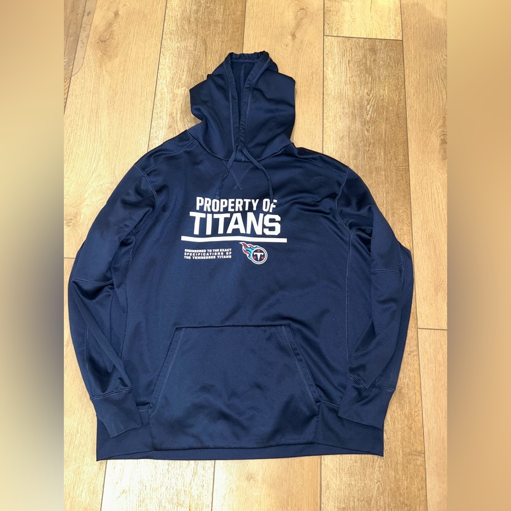 Men’s Tennessee Titans Nike Navy Circuit Property Of Performance Hoodie SZ XXL